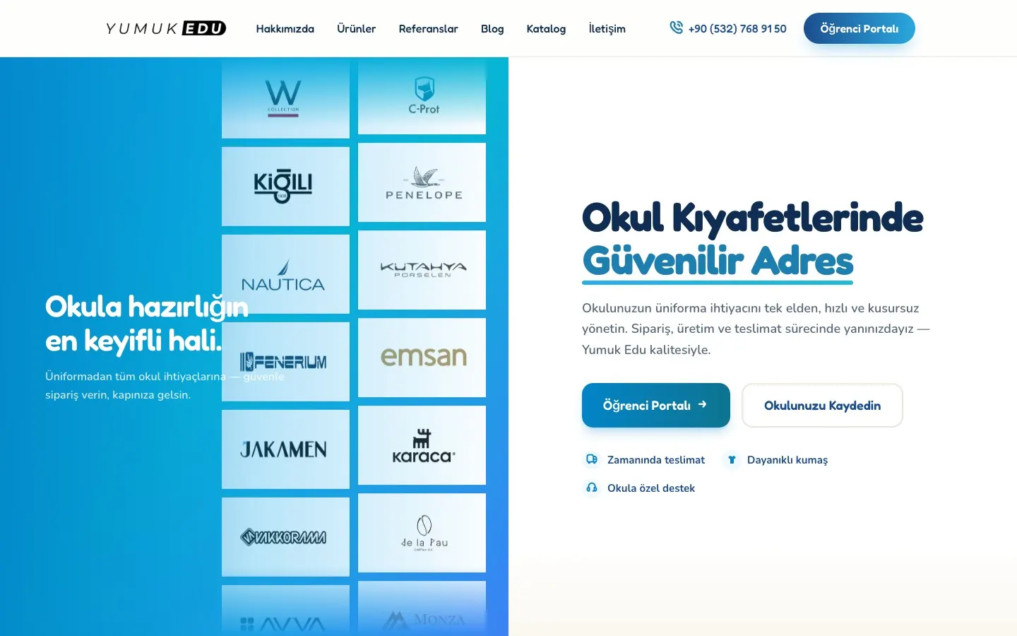 Yumuk web sitesinin ana sayfası