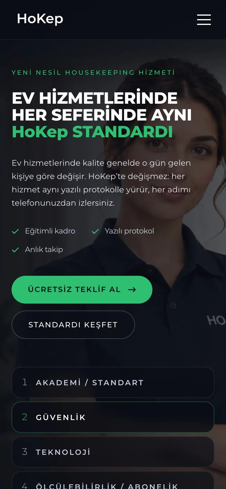 HoKep mobil görünümü