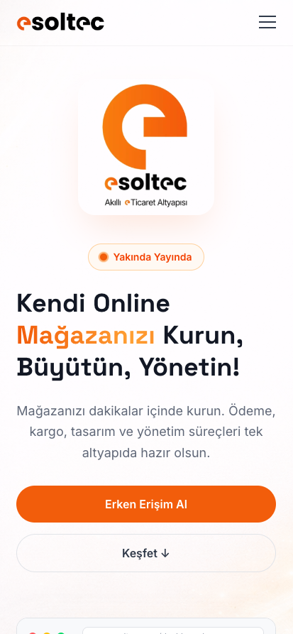 Esoltec mobil arayüz tasarımı