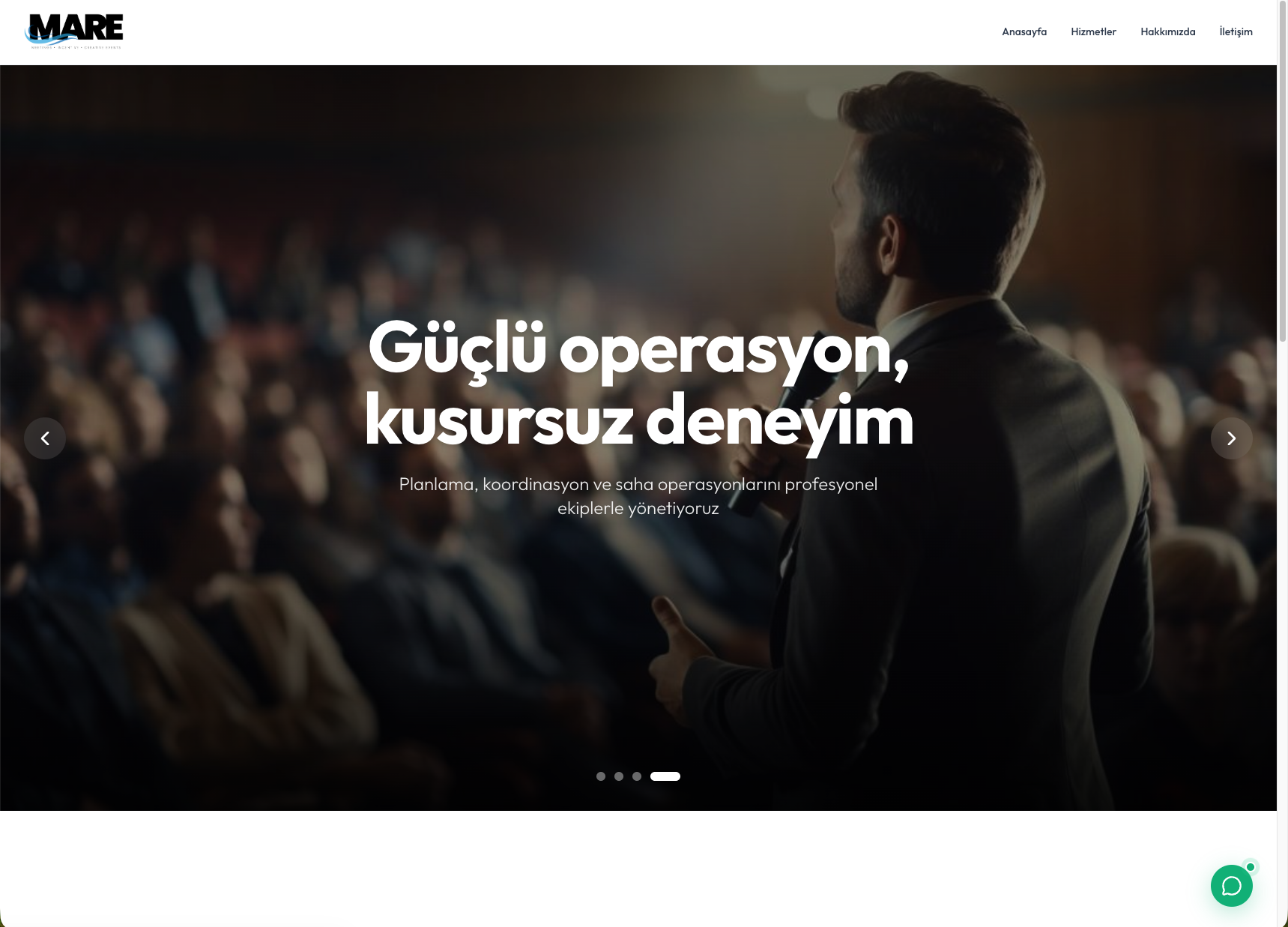 Mare Tourism web sitesi tasarımı