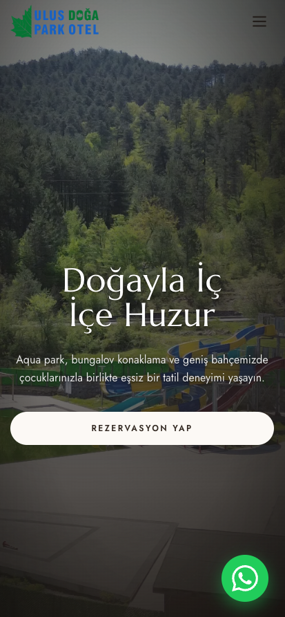 Ulus Doğa Park mobil arayüz tasarımı